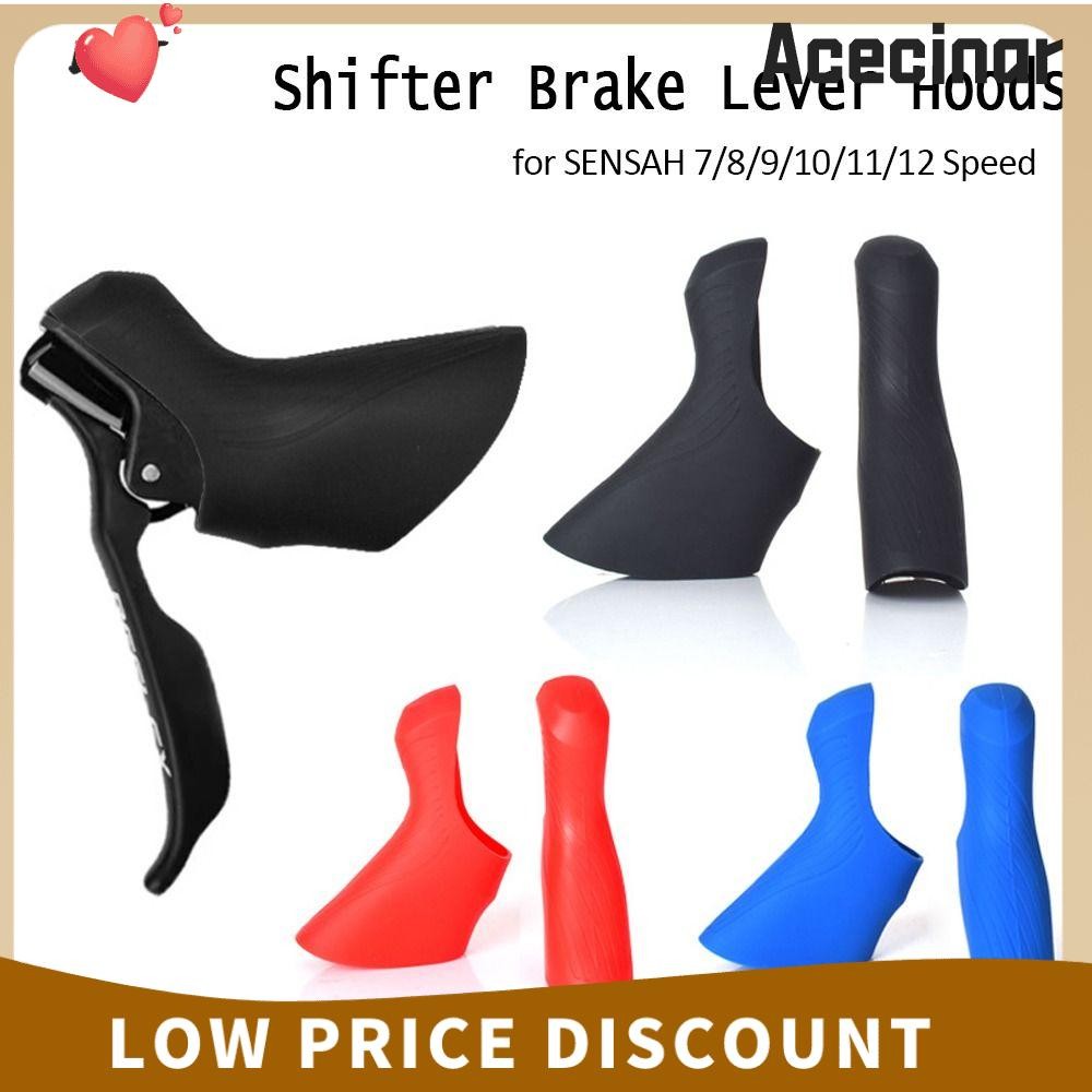 ACECINAR 1 คู่ Shifter ชุด, จักรยานเสือหมอบซิลิโคนจักรยานเสือหมอบ Lever Hoods, ฝาครอบคันโยกเบรคมือสําหรับสําหรับ SENSAH 7/8/9/10/11/12 ความเร็ว