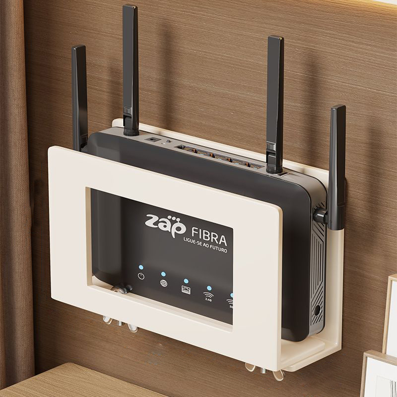 ชั้นเก็บของติดผนัง WiFi ที่วางโมเด็มออปติคอล กล่องวางเราเตอร์ข้างทีวี ชุดกล่องรับสัญญาณ