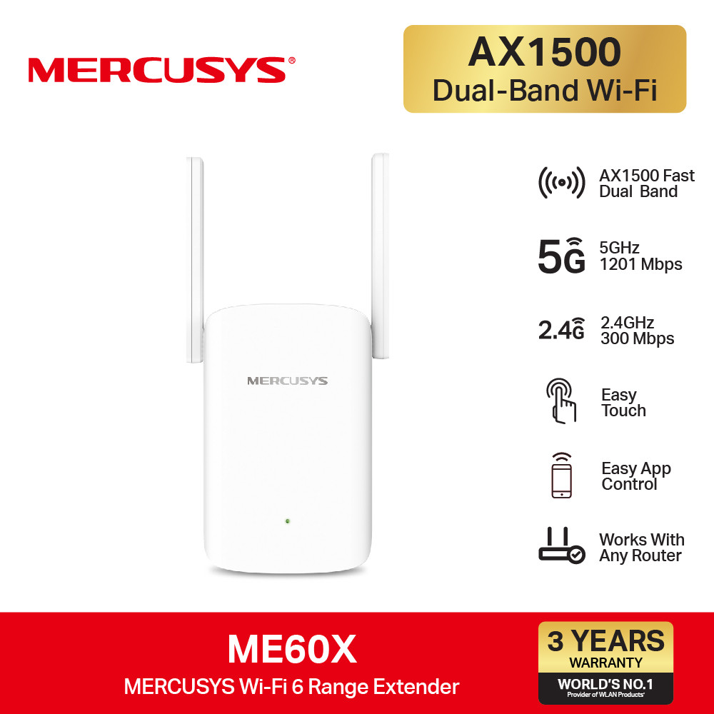 Mercusys ME60X AX1500 Wi-Fi 6 1201 Mbps Router
