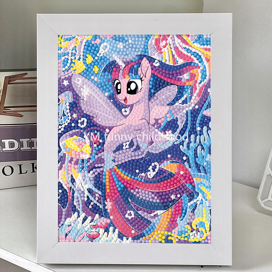 My Little Pony DIY เพชรจิตรกรรมชุดศิลปะสาวหัตถกรรมเด็ก DIY ชุดไอเดียของขวัญ