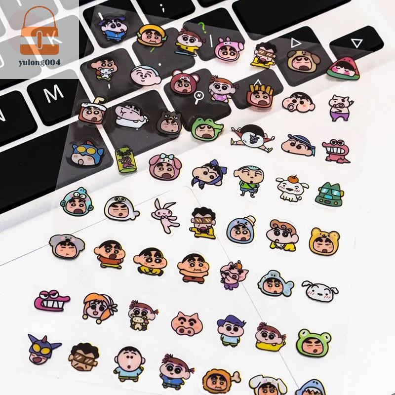 [PE] 3Sheepts 168 ชิ้น Crayon Shin-chan สติกเกอร์การ์ตูน Kawaii ของเล่นน่ารัก Trunk Notebook บัญชีมื