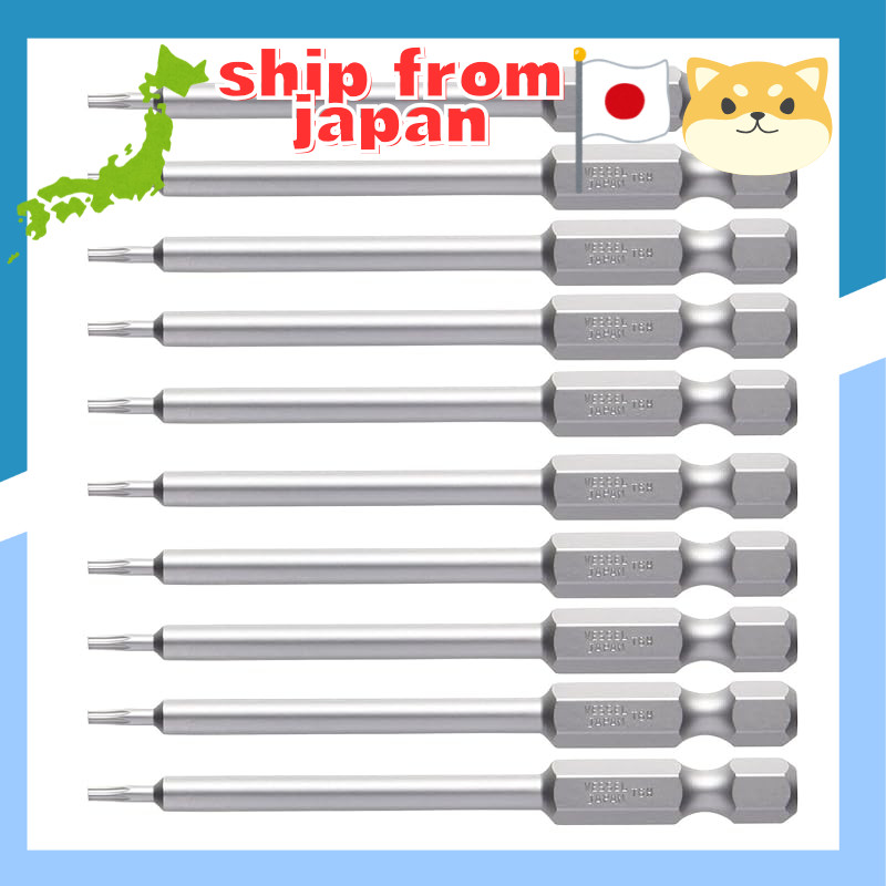 .co.jp Exclusive VESSEL Torx Security Bits Set T15H and T6H - 10 Pieces, 75mm
