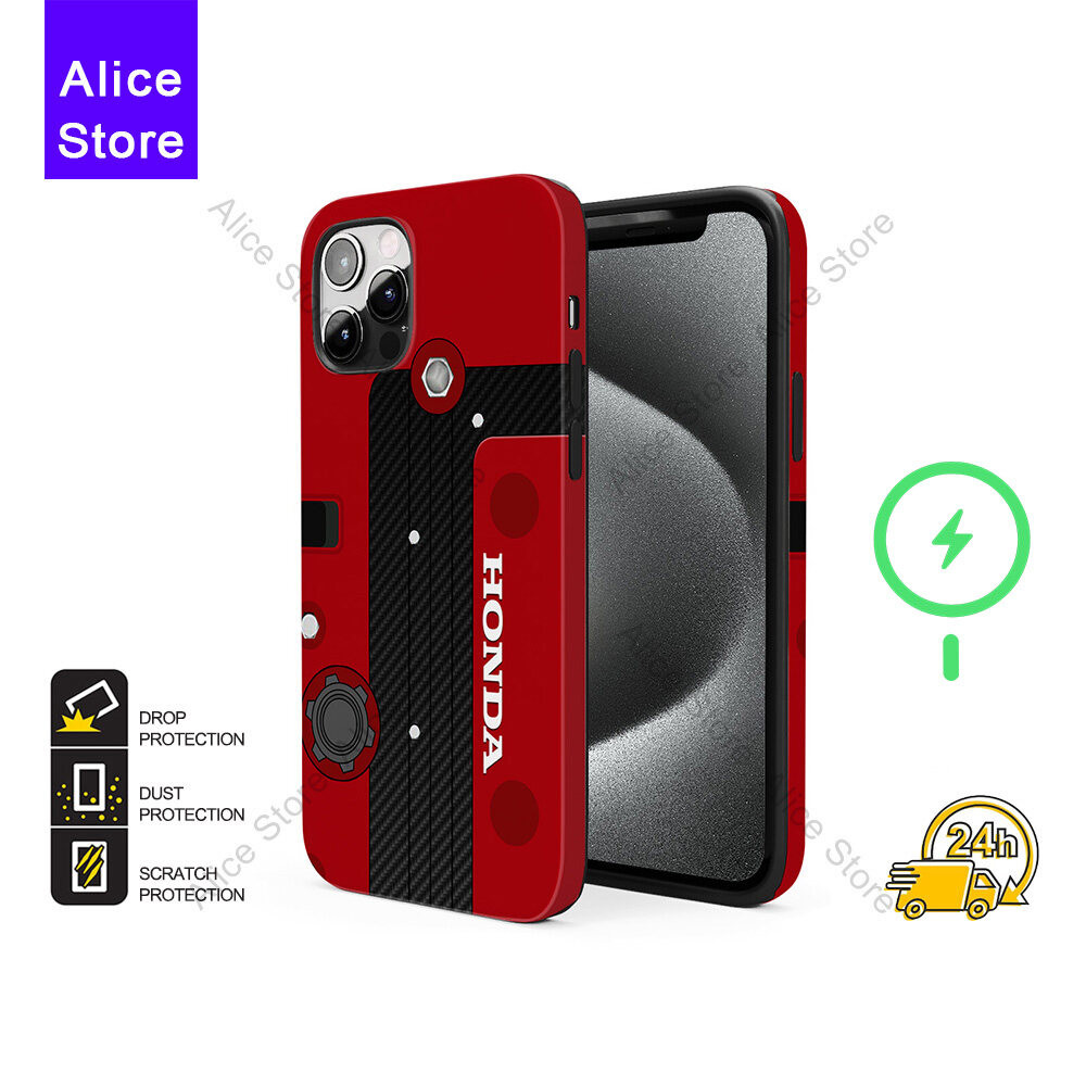 JDM Honda K20 เครื่องยนต์ K20A สีแดงเคสโทรศัพท์สําหรับ iPhone 17 Pro Max / iPhone 16 Pro Max / 15 Pr