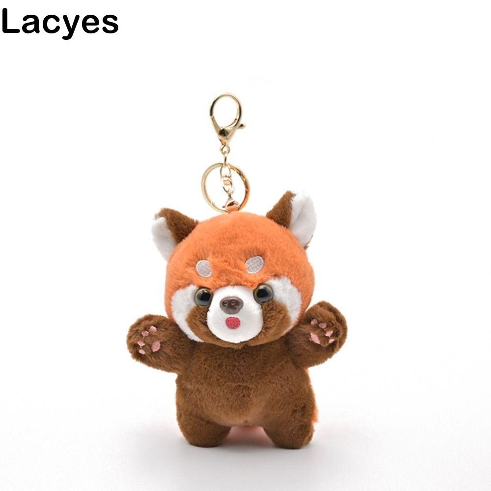 LACYES แพนด้าสีแดงพวงกุญแจตุ๊กตา,การ์ตูนตุ๊กตา Kawaii ตุ๊กตาสัตว์จี้,สร้างสรรค์น่ารักนุ่มแฟชั่น Red Panda Plushies จี้แขวนอุปกรณ์เสริม