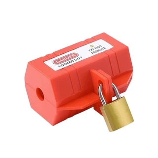 ซ.ล พลาสติก Tagout Plug Power Lock ปลั๊กไฟฟ้าแบบพกพาล็อคอุตสาหกรรมในครัวเรือน Plug Lockout อุปกรณ์