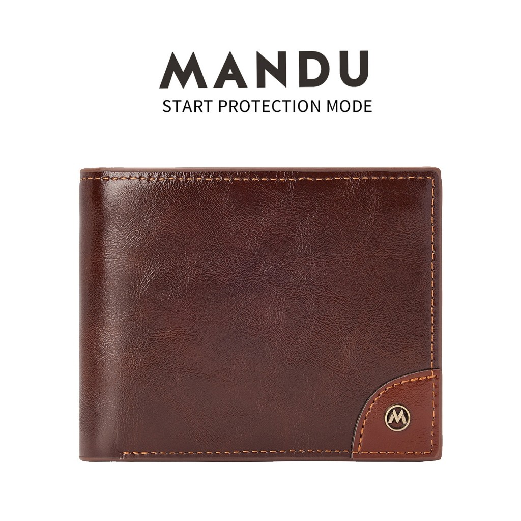 🔥ส่งไวจากไทย🔥MANDU กระเป๋าสตางค์ผู้ชาย RFID คุณภาพสูงมัลติฟังก์ชั่นธุรกิจแฟชั่นระดับไฮเอนด์ กระเป๋าสตางค์ Men's wallets