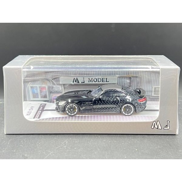 MJ 1/64 Diecast Model 
Benz AMG GTR diecast : Black Stars