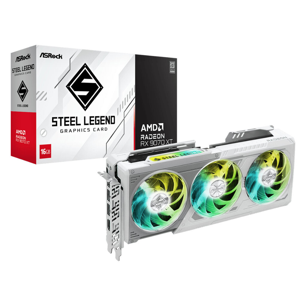VGA ASRock Radeon RX 9070 XT Steel Legend 16GB GDDR6