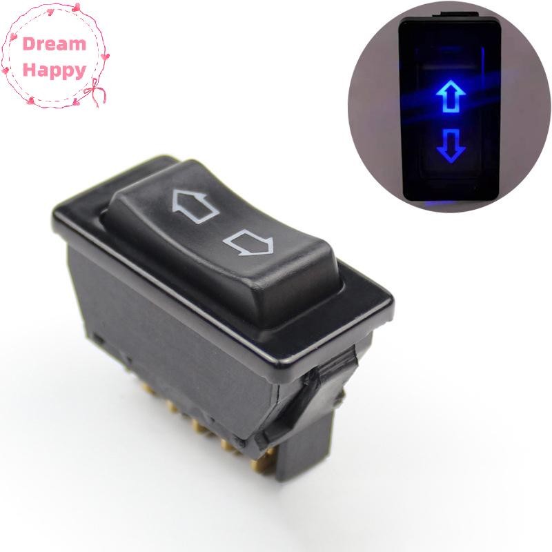 Dreamhappy Universal Direct Current 12V 20A Auto Car Power Window Switch 5 Pins (สีน้ําเงิน) TH