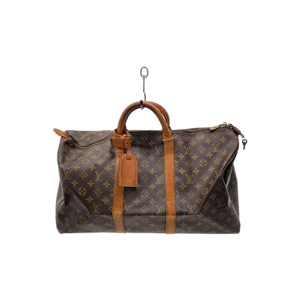 Louis VUITTON Monogram Keepall Canvas สีน้ําตาล PVC ลายทั้งตัว Boston Bag Keypall 50_Monogram Canvas