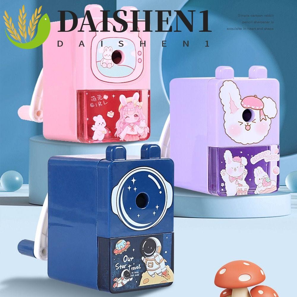 Daishen1 กบเหลาดินสอ แบบมือหมุน อัตโนมัติ เข้าสู่การร่างภาพตะกั่ว กบเหลาดินสอ แบบแมนนวล การวาดภาพการ์ตูน การเขียน เครื่องตัดดินสอเชิงกล อุปกรณ์การเรียน