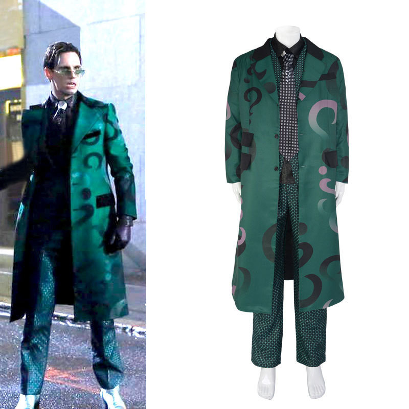 Gotan Smart Five Riddler Riddler คอสเพลย์ Trench Coat ฮาโลวีน Cos เสื้อผ้า HYG