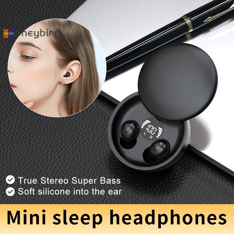 Honeybird SK26 TWS ไร้สาย 5.4 หูฟังหูฟังชนิดใส่ในหูที่มองไม่เห็น Sleep Earbud พร้อมไมโครโฟนเสียงรบกวน Cancelling หูฟัง HIFI Music ชุดหูฟัง Nice