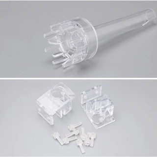 LUXELUNGE Inflow Outflow Pipe, Non-rust 12/16 มม.ลบหลอดฟิล์มน้ํามัน,หมุนได้ 360 องศาที่ถอดออกได้ขยายได้ถังปลา Inlet และ Outlet Filter Aquarium