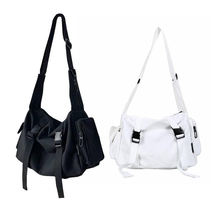 【พร้อมส่ง】miss bag fashion1 กระเป๋าผ้าสะพายข้าง ผ้าแคนวาสใส่สมุดได้