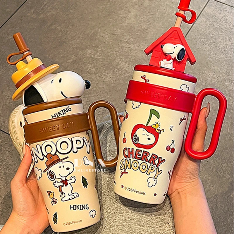 แก้วสแตนเลส Snoopy เก็บเย็น-ร้อนได้นาน แก้วสแตนเลส 316แก้วสแตนเลส ถ้วยเก็บความร้อนแบบมีหูจับ พร้อมส่ง ของขวัญคริสต์มา