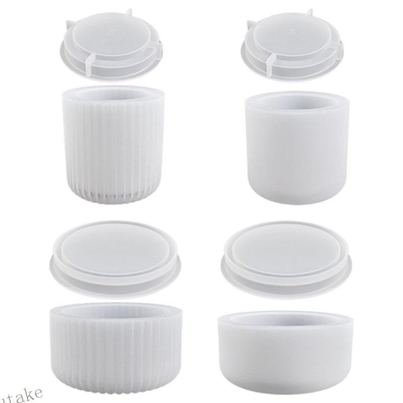 Uki ผู้ถือ Mould แม่พิมพ์ซิลิโคนแบบใช้ซ้ําได้พร้อมฝาปิดขาตั้งหล่อ Moulds ปูนปลาสเตอร์ DIY สบู่ทําเครื่องมือ