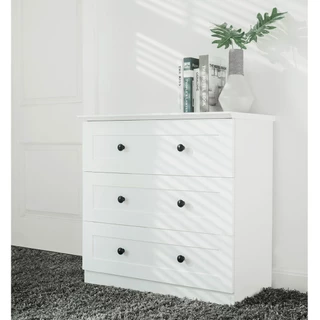 Koncept Furniture ตู้เตี้ยลิ้นชัก รุ่น Moneta สีขาว (80x45x80 ซม.) แบรนด์ KONCEPT FURNITURE