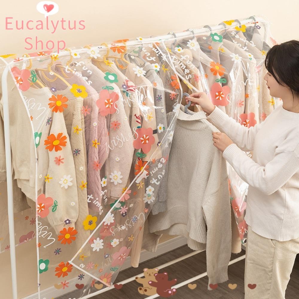 Eucalytus1 ชุดจัดเก็บปกป้อง, ผ้าคลุมกันฝุ่นเสื้อผ้ากันน้ําความจุขนาดใหญ่, ผ้าคลุมจัดระเบียบแขวนเสื้อผ้าแบบหนากันฝุ่น