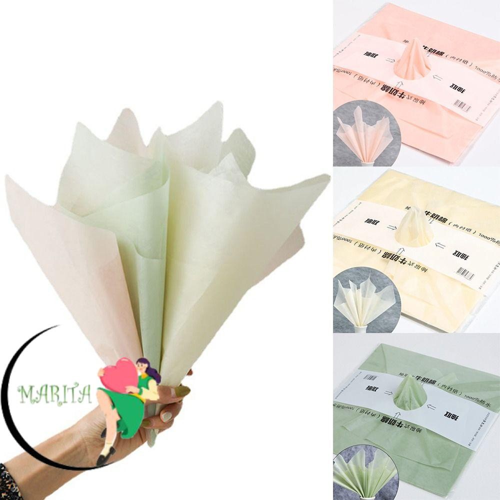 Marita 38 ชิ้นกระดาษห่อดอกไม้, ผ้าฝ้ายนมเป็นมิตรกับสิ่งแวดล้อมกระดาษบรรจุภัณฑ์ดอกไม้, วัสดุห่อช่อดอกไม้กันน้ํางานแต่งงานคุณภาพสูง