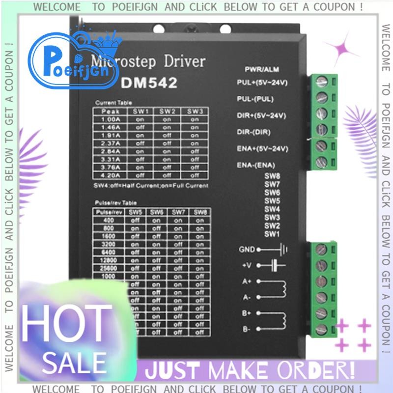 Stepper Motor Driver, DM542 Stepper Motor Driver Dsp Digital Driver Board สําหรับ Nema 17, Nema 23 ,