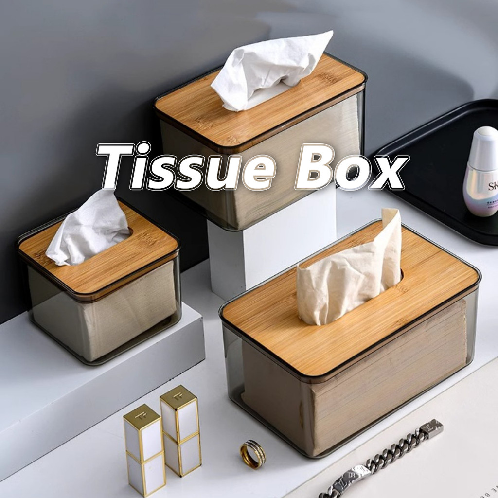INS กล่องใส่ทิชชู่แบบใส เก็บทิชชู่ กล่องกระดาษทิชชู่แบบถอดได้ tissue box