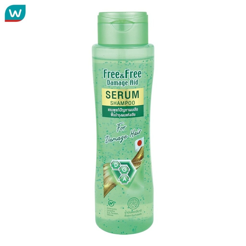Free&Free ฟรี แอนด์ ฟรี เซรั่ม แชมพู สำหรับผมแห้งเสีย 300 มล.