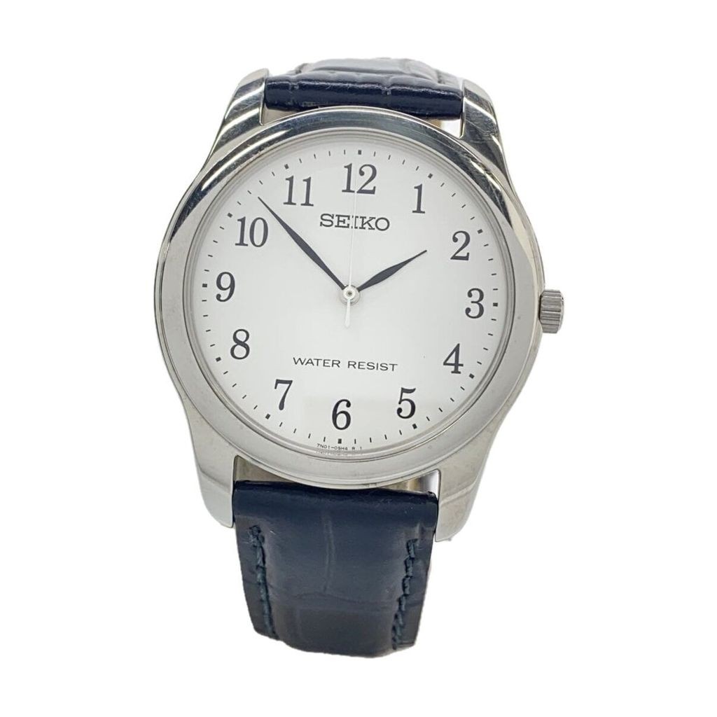 Seiko(ไซโก) SEIKO Men's Watch Quartz Analog Leather 7N01-0EF0 Direct from Japan Secondhand