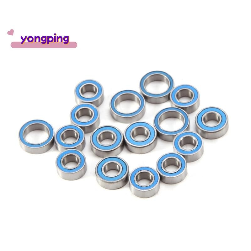 16pcs ยางปิดผนึก Ball Bearing Kit สําหรับ Tamiya TT02 TT-02 TT02D TT-02D 1/10 RC รถอัพเกรดอะไหล่อุปก