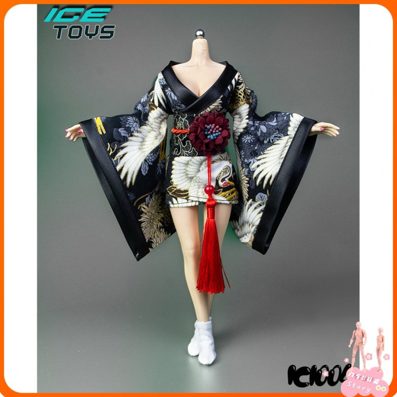 คลังสินค้าพร้อม ICE TOYS IC1004 1/6 Soldier Encapsulated Body เสื้อคลุมอาบน้ํากิโมโนหญิงยาวสั้นสไตล์ญี่ปุ่น