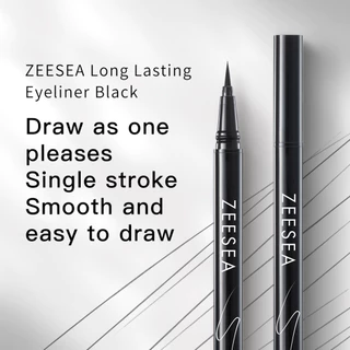 Zeesea อายไลเนอร์ติดทนนานสีดํา 10H กันน้ําอายไลเนอร์ติดทนนาน Highly Pigmented Eye แต่งหน้า Sweatproof Quick-Dry No-Smudge สีดําที่มีสีสัน Liquid แสตมป์ดินสอ