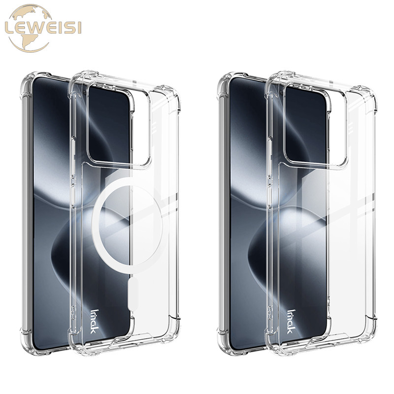 Imak Xiaomi 14T Pro 14T 5G เคสโทรศัพท์ PC + TPU รุ่นแม่เหล็กใสดูดซับแรงกระแทก Anti-Pollution