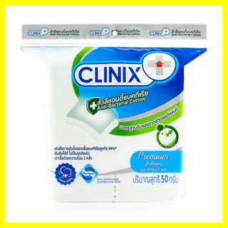 Clinix Anti Bac Cotton Pad 6x7 cm 50g.