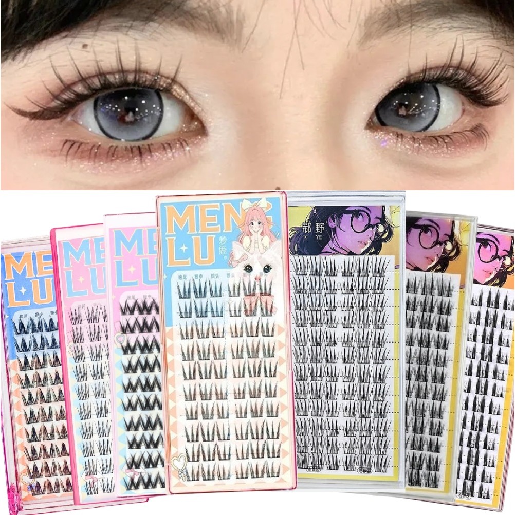 Dream Deer ขนตาปลอม Cat Claw Claw กลุ่มหญิงธรรมชาติคลัสเตอร์เดียวแบ่งส่วนขนตาปลอมความจุขนาดใหญ่รูปแบบที่แตกต่างกันของขนตาเหมาะสําหรับสไตล์ใดๆ