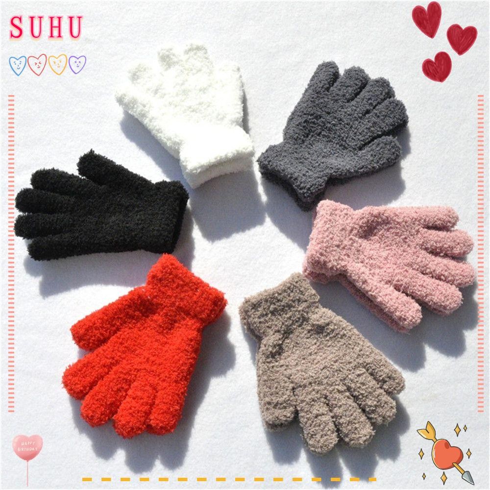 Suhu ถุงมือเด็ก Lovely Soft Warm Baby 0-11 ปีการ์ตูนเต็มนิ้ว
