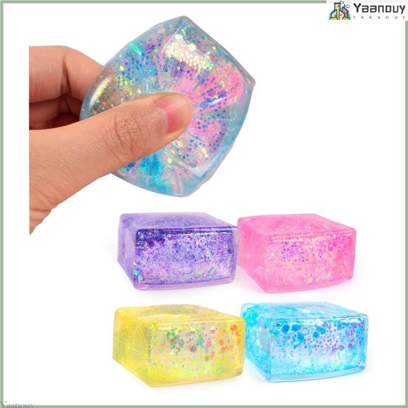 Yaa คริสตัล Unbreakable Ice Cube ตุ๊กตา Maltose ความแปลกใหม่ Gag ตาราง Sensory ของเล่น Decompressing Pinch ความเครียด Ice Cube