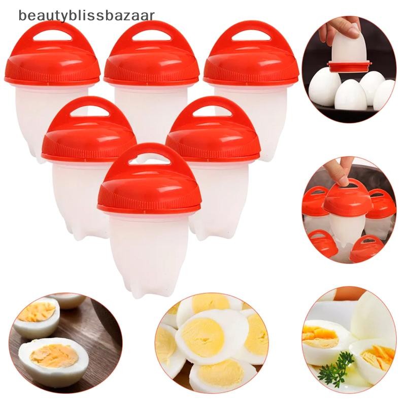 [beautyblissbazaar] 1/6 ชิ้นไข่ Poachers หม้อหุงข้าวซิลิโคน Non-Stick เครื่องต้มไข่หม้อหุงข้าวแพ็คไข่ต้มแม่พิมพ์ถ้วย Steamer อุปกรณ์ครัวเครื่องมือ [TH]