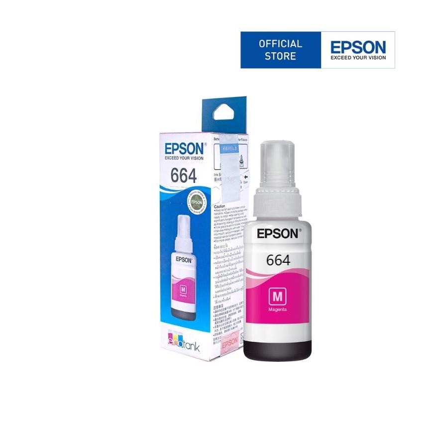 EPSON 664 （พร้อมกล่อง）หมึกแท้ 100%/ราคาถูก (L100/ 110/ 120/ 200/ 210/220/ 300/310/ 350/ 355/ 360/ 365)
