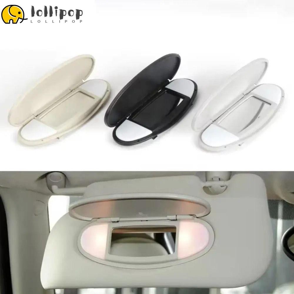 Lollipo1 หลังคารถ Sunvisor, เปลี่ยนโคมไฟ Slice รถ Sun Visor, ABS โคมไฟฝาปิดบังแดดแผงกระจกโต๊ะเครื่องแป้งสําหรับ MINI Cooper S One D JCW R55 R56 R57 R59 R60