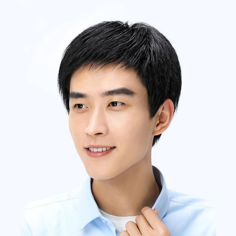 วิกผมมนุษย์แท้ 100% ผู้ชาย ทรงสั้น สไตล์โมเดิร์น สําหรับของขวัญพ่อ