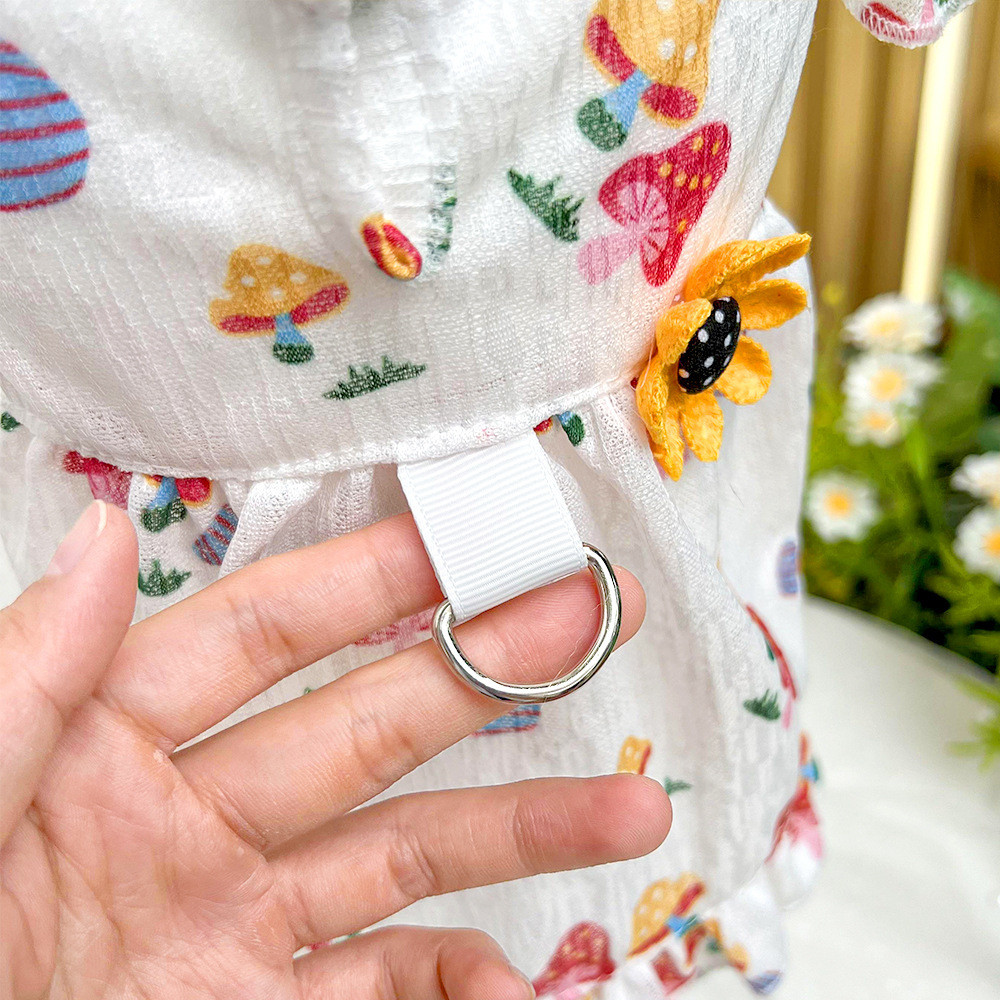 ชุดสัตว์เลี้ยง เหมาะกับฤดูร้อน ชุดเดรสกระโปรง Corgi สุนัขแมวการ์ตูน ชุดสัตว์เลี้ยง S/M/L - รูปที่ 3