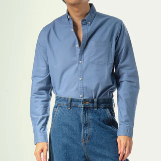 era-won เสื้อเชิ้ต คอปก แขนยาว Oxford Shirt Signature สี Stone