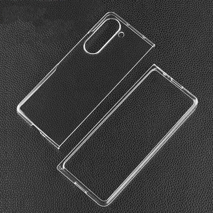 เคสโทรศัพท์กันกระแทกพลาสติกฮาร์ดใส Samsung Galaxy Z Fold 2 3 4 5 6