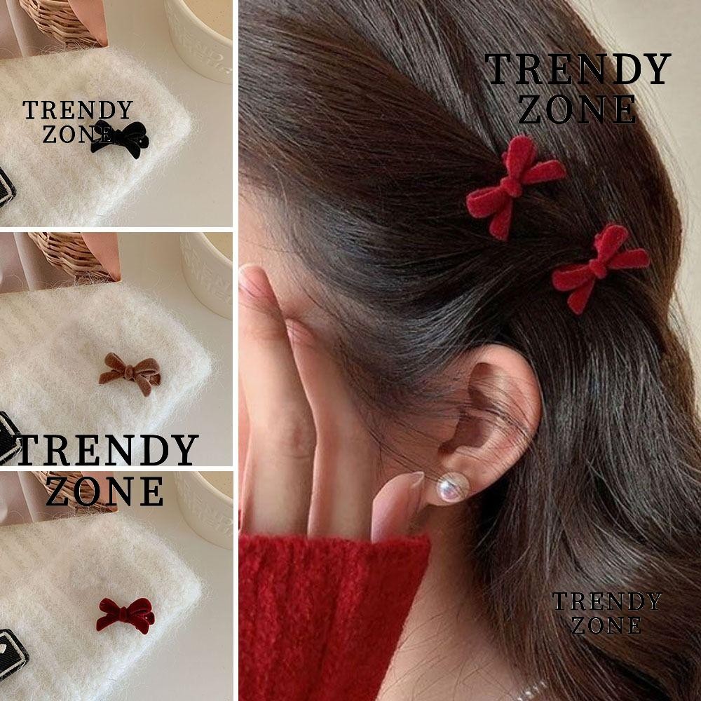 Trendyzone กิ๊บติดผมกุทัณฑ์, เครื่องมือจัดแต่งทรงผมหวานอุปกรณ์เสริมผมโบว์กํามะหยี่ Hairpin, ผู้หญิงโบว์ Headwear มินิ Hairpins