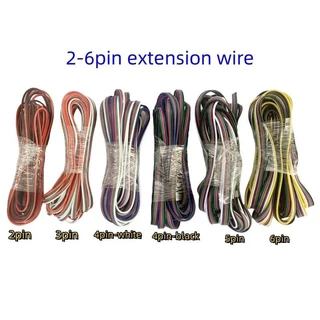 2pin 3pin 4pin 5pin 6pin สายไฟ 22AWG LED สําหรับ WS2812 WS2811 RGB RGBW RGB CCT 5050 3528 LED Strip