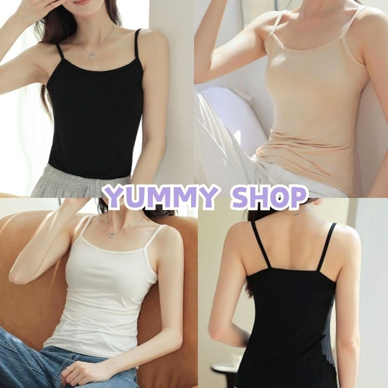 🎀Yummy Shop🎀พร้อมส่ง【ZM-3】เสื้อสายเดี่ยว ผ้าบางใส่สบายผ้านิ่มสุดๆ ราคาถูกไม่มีไม่ได้แล้ว