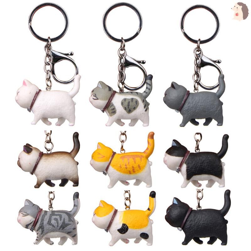 [IN] ใหม่แมวน่ารักลูกแมวพวงกุญแจพวงกุญแจกระเป๋าถือจี้เครื่องประดับของเล่นเด็กของขวัญ TH