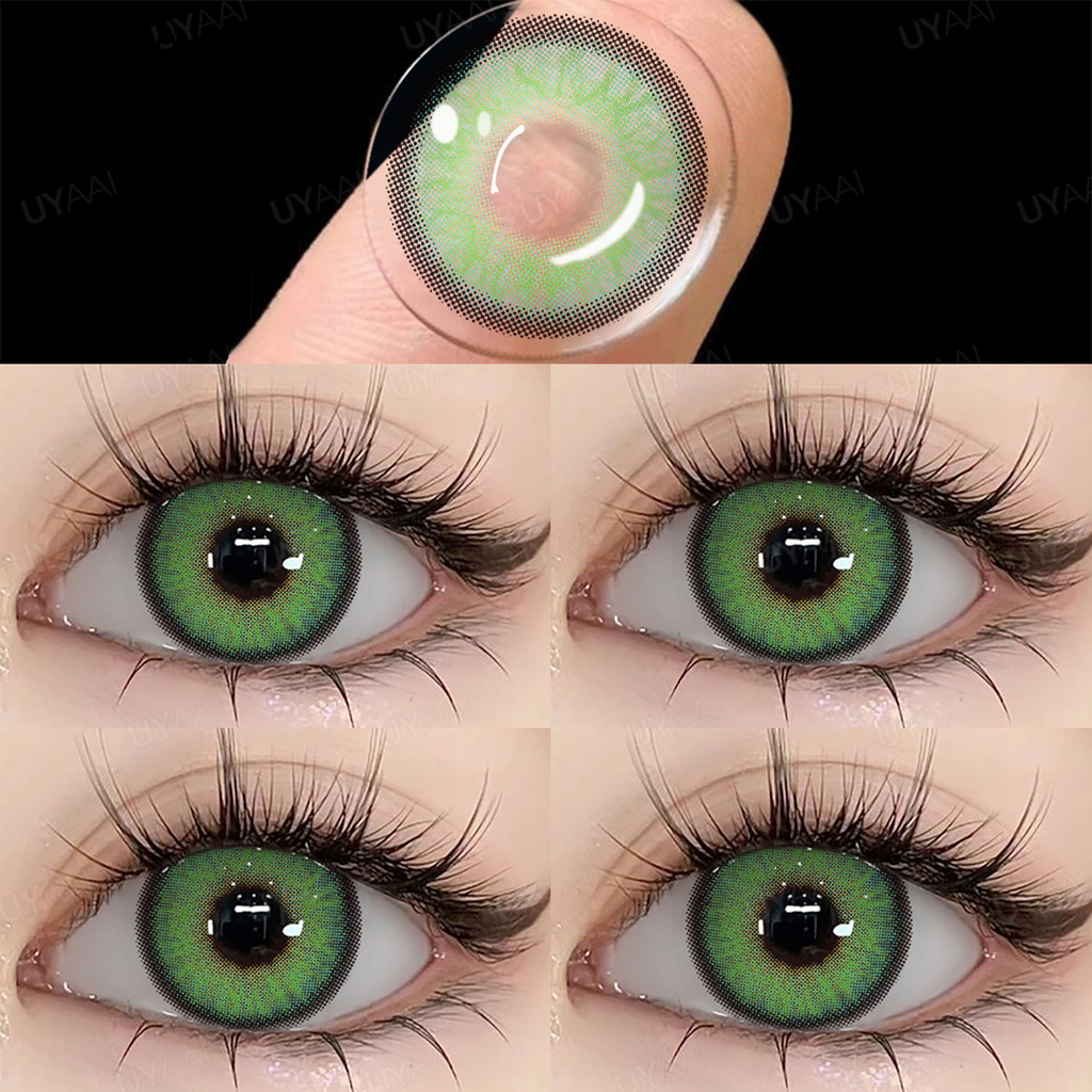 (COD) Uyaai คอนแทคเลนส์สายตาสั้น 0 องศา ขนาดเล็ก 14.0 มม.