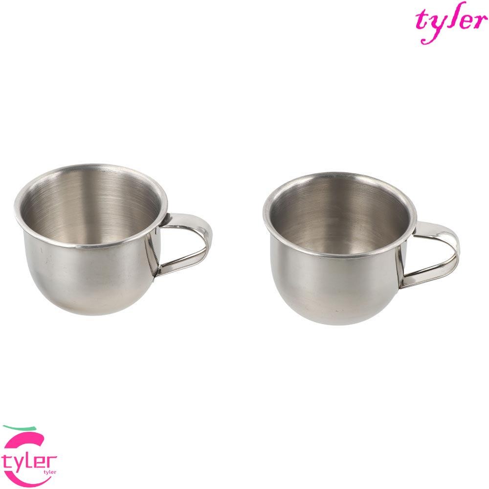 ไทเลอร์ 304 ถ้วยชาสแตนเลส,ถ้วยน้ําผลไม้ป้องกันการตก 60 มล.,มินิความจุขนาดเล็กพร้อมที่จับถ้วยดื่มสุรา