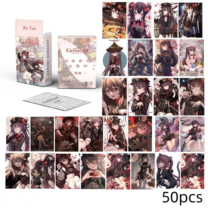 โปสการ์ดโฮโลแกรมเลเซอร์ ลายการ์ตูนอนิเมะ Kuromi Pochacco Cinnamoroll 50 ชิ้น